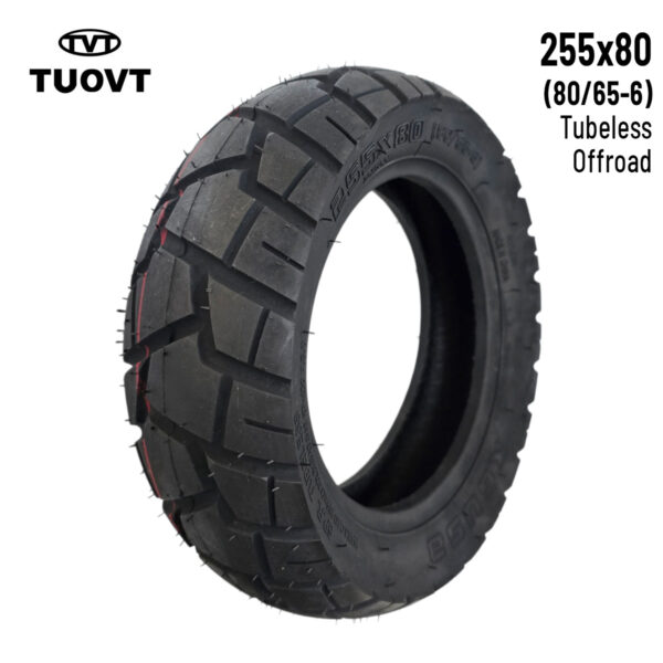 Rueda Cubierta offroad 10x3-6 (255x80) 80/65-6 Tubeless