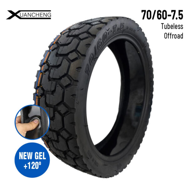 Neumático 70/60-7,5 Tubeless Offroad para Ninebot ZT3 Pro / Ninebot MAX G3 E(Con gel antipinchazos)