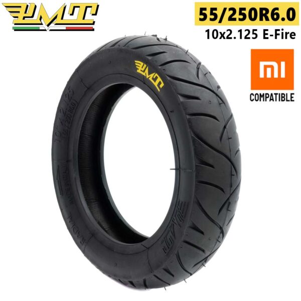 Neumático 55/250R6,0 (10x2,125) E-Fire - Compatible con Xiaomi, Dualtron Mini
