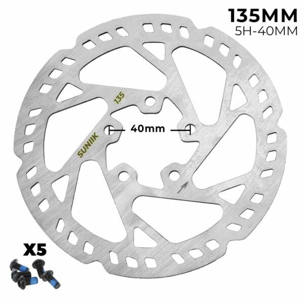 Disco de freno 135mm para Xiaomi PRO / PRO 2 - Dentado (5H - 40MM)