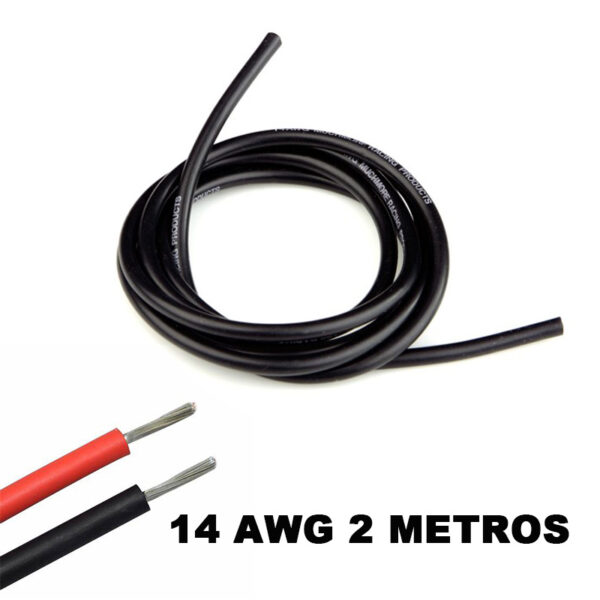 Cable eléctrico Silicona Flexible 14 AWG (Negro)