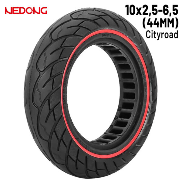 Rueda maciza 10x2,5-6,5 Rojo (44MM)