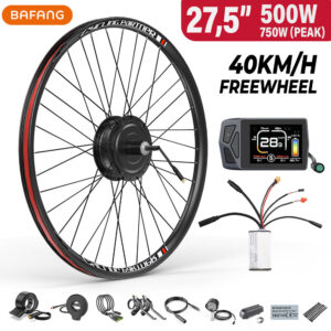Kit conversión de bicicleta eléctrica con motor trasero 500W 48V - 27,5 pulgadas (Display: EKD01)