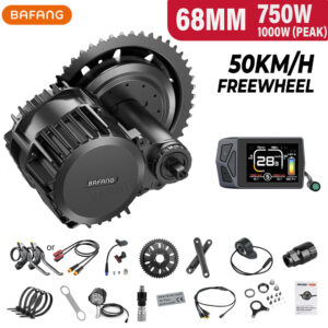 Kit conversión de bicicleta eléctrica de accionamiento medio 750W 48V - 68MM (Display: EKD01)