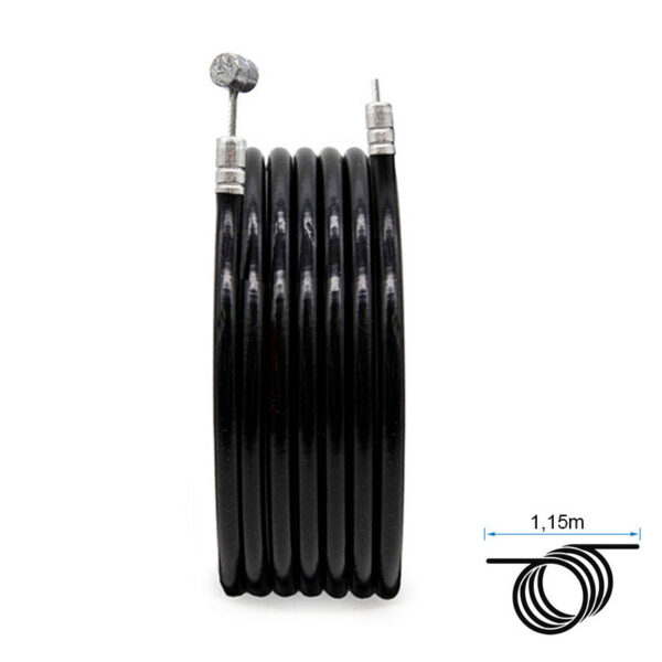 Camisa y cable de freno negro 1,15m