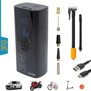 AIR-001 Inflador eléctrico portátil función Power Bank