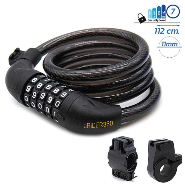 Candado de cable con contraseña