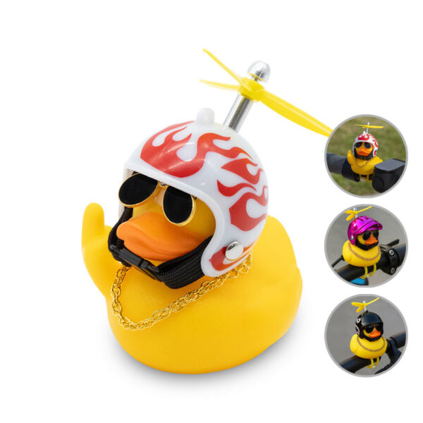 PTO-007 Pato casco hélice fuego con dedo