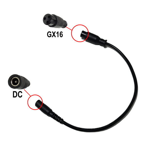 Cable convertidor GX16 a DC
