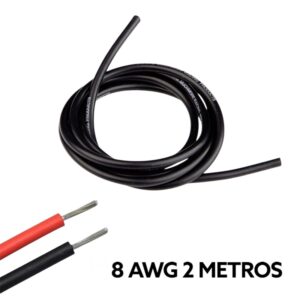Cable eléctrico Silicona Flexible 8 AWG (Negro)