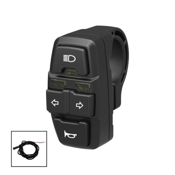 Botón BSK321 con intermitentes, luz y bocina - Cable 1.5M (Conector SM Incluido)