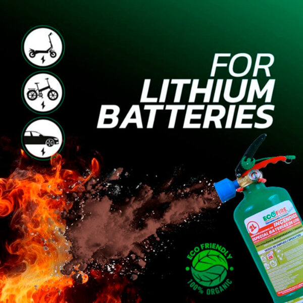 Extintor dieléctrico para baterías