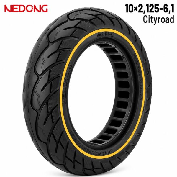 Rueda maciza 10x2,125-6,1 36mm Amarilla