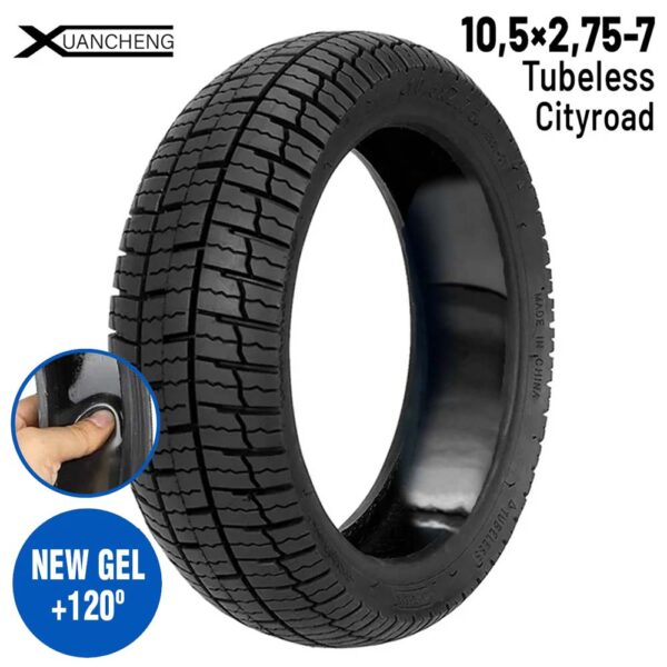 Rueda cubierta 10,5x2,75-7 Tubeless (Gel antipinchazos)