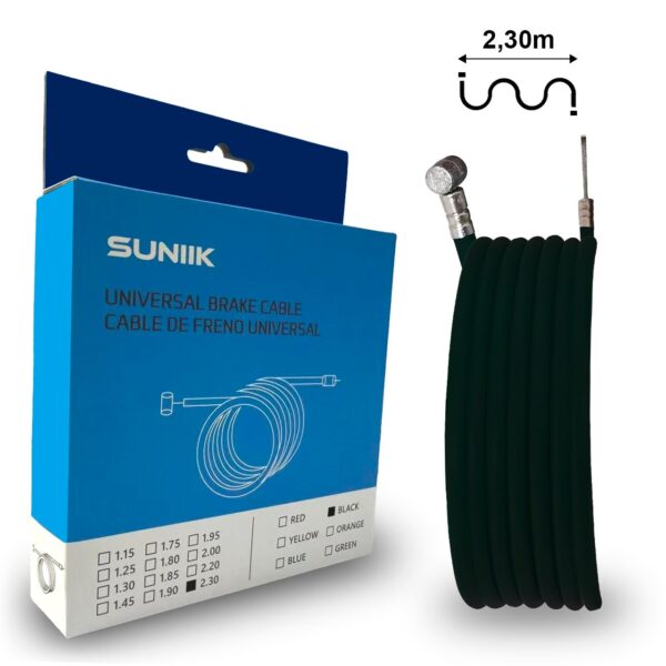 Cable de Freno Genérico 2.3 metros (Negro)