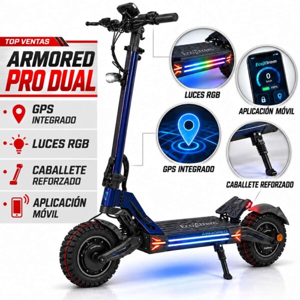 Ecoxtrem Armored PRO Dual 24 Ah – DGT Homologado 2027 (Azul)