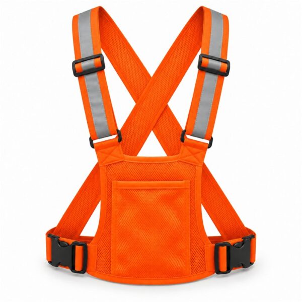 Chaleco Reflectante Ajustable con Bolsillo Naranja