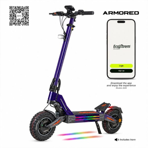 Ecoxtrem Armored PRO Dual 24 Ah – DGT Homologado 2027 Morado